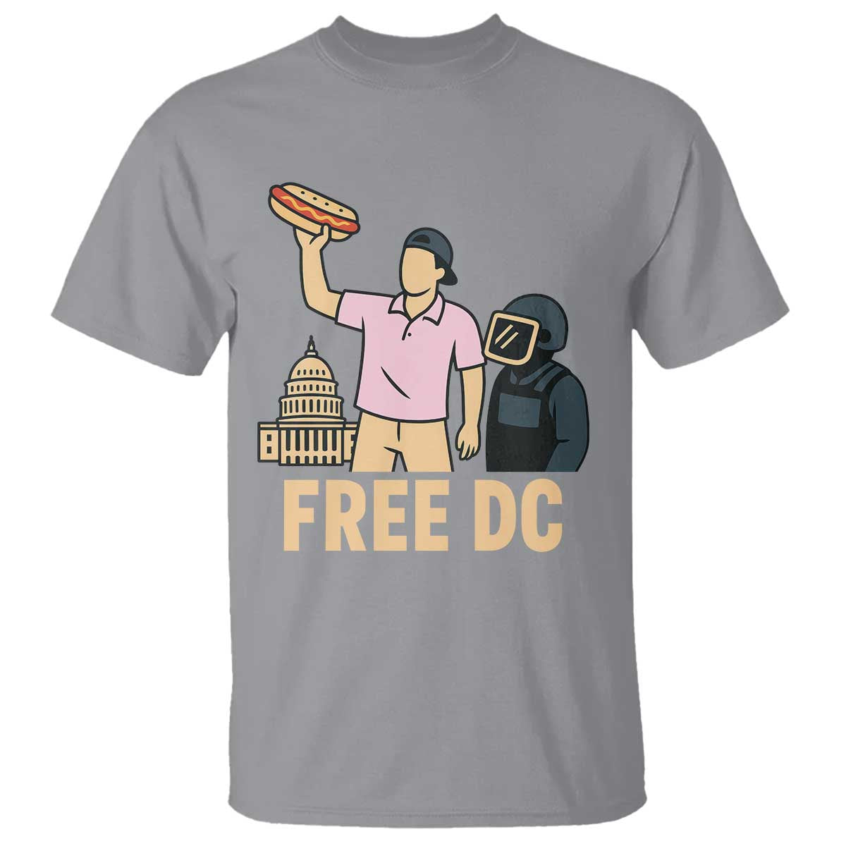 Free DC Sandwich Guy T Shirt Washington DC Pride Political Satire - Wonder Print Shop