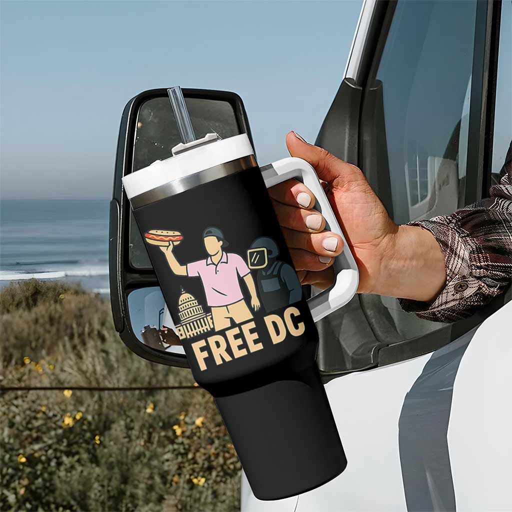 Free DC Sandwich Guy Tumbler With Handle Washington DC Pride Political Satire - Wonder Print Shop