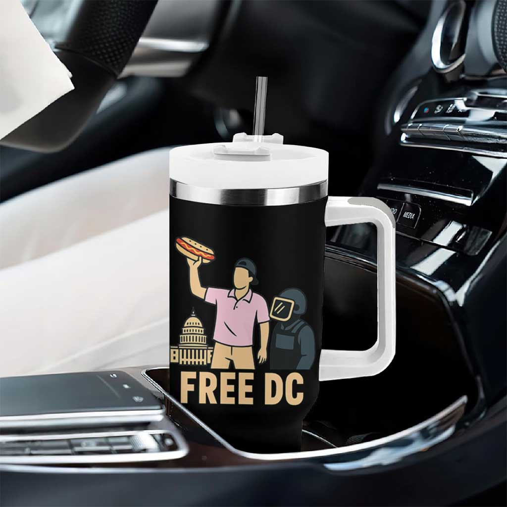 Free DC Sandwich Guy Tumbler With Handle Washington DC Pride Political Satire - Wonder Print Shop