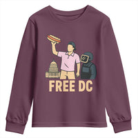 Free DC Sandwich Guy Youth Sweatshirt Washington DC Pride Political Satire - Wonder Print Shop