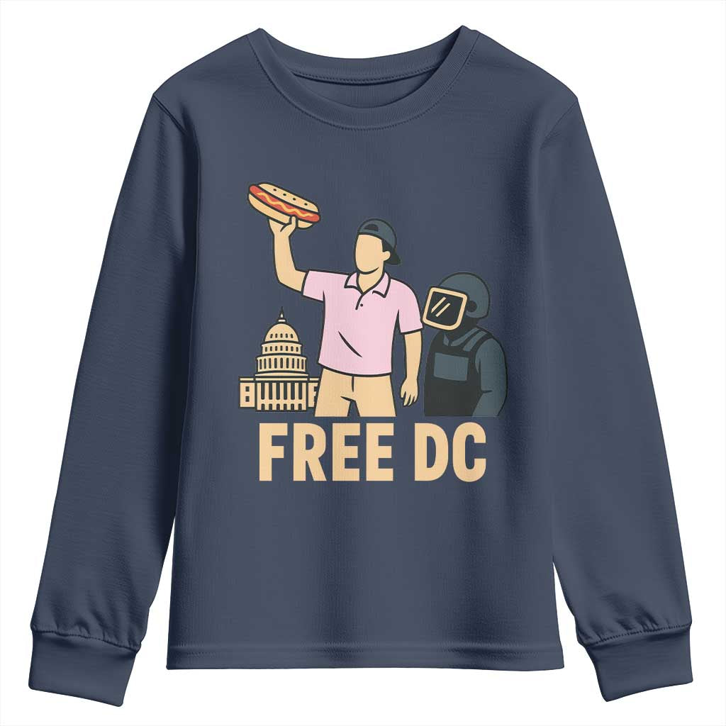 Free DC Sandwich Guy Youth Sweatshirt Washington DC Pride Political Satire - Wonder Print Shop