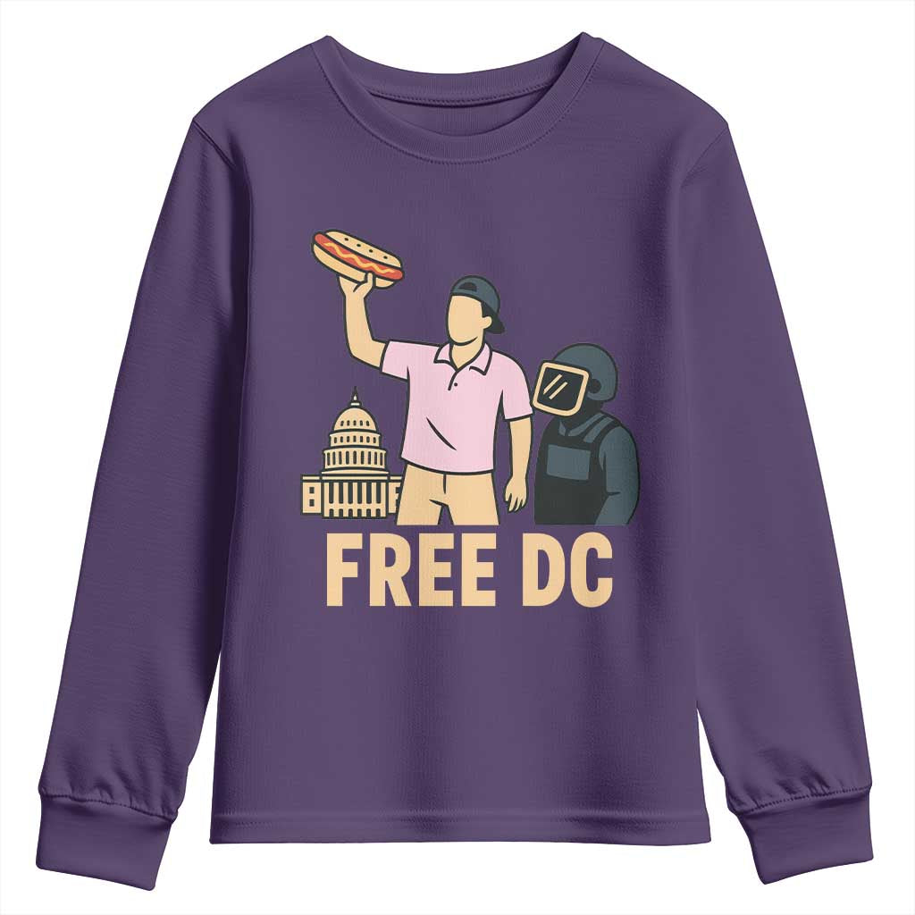 Free DC Sandwich Guy Youth Sweatshirt Washington DC Pride Political Satire - Wonder Print Shop