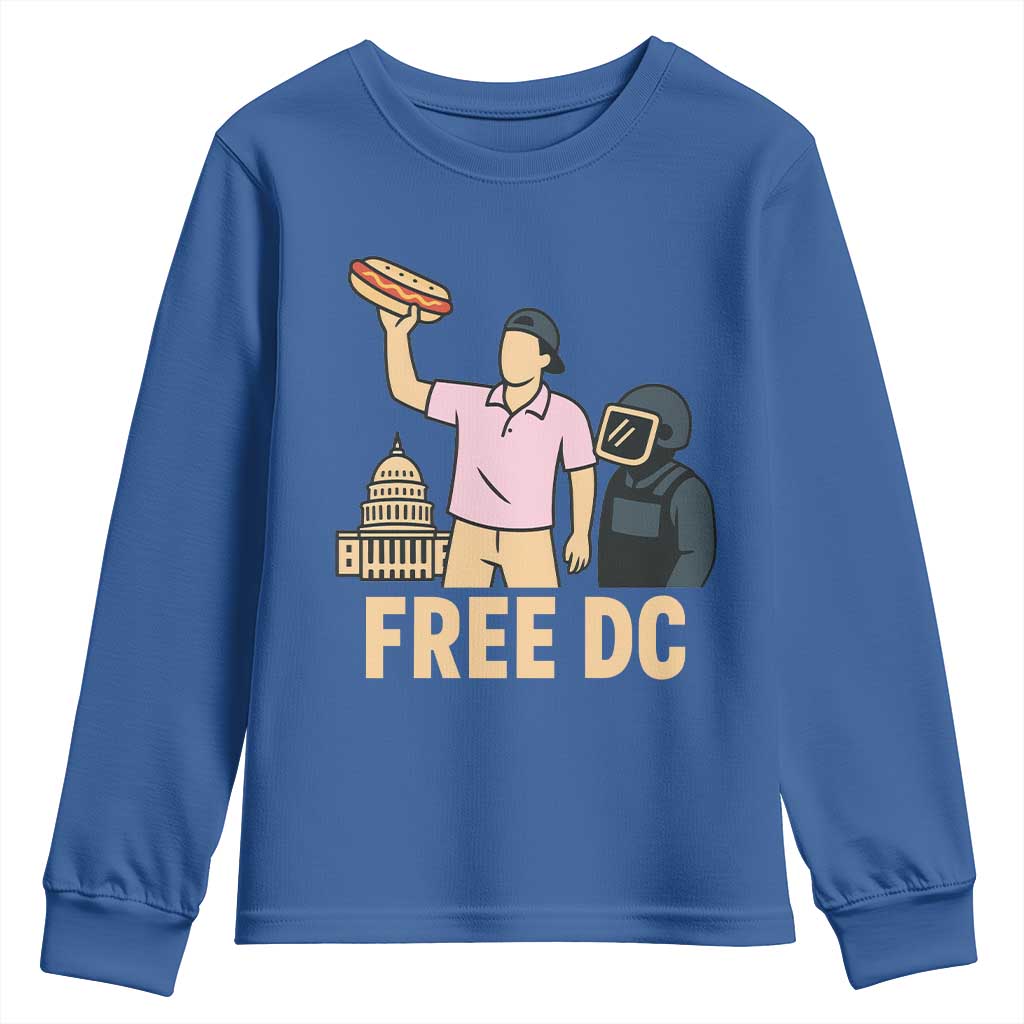Free DC Sandwich Guy Youth Sweatshirt Washington DC Pride Political Satire - Wonder Print Shop