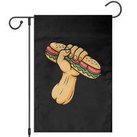 Sandwich Power Fist Garden Flag Sarcastic Food Revolution Political Satire - Wonder Print Shop