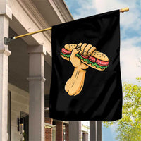 Sandwich Power Fist Garden Flag Sarcastic Food Revolution Political Satire - Wonder Print Shop