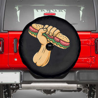 Sandwich Power Fist Spare Tire Cover Sarcastic Food Revolution Political Satire - Wonder Print Shop