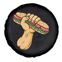 Sandwich Power Fist Spare Tire Cover Sarcastic Food Revolution Political Satire - Wonder Print Shop