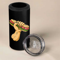Sandwich Power Fist 4 in 1 Can Cooler Tumbler Sarcastic Food Revolution Political Satire - Wonder Print Shop