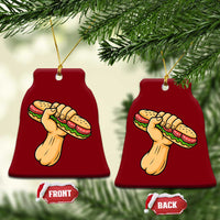 Sandwich Power Fist Ceramic Ornament Sarcastic Food Revolution Political Satire - Wonder Print Shop