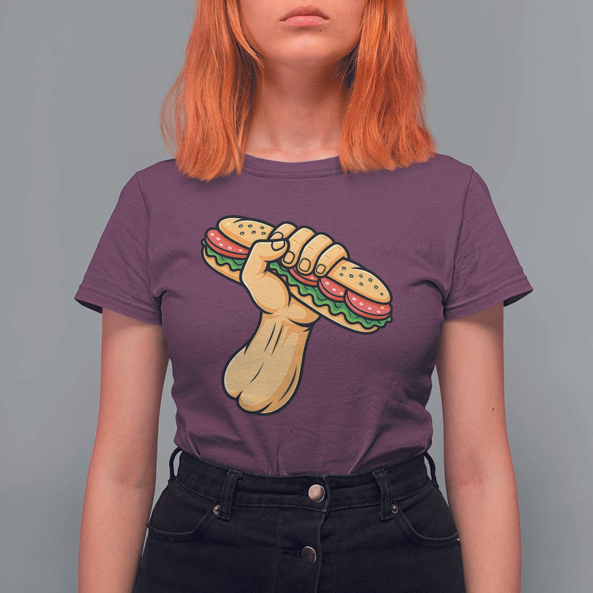 Free DC Sandwich Revolution T Shirt For Women Washington DC Pride Political Satire - Wonder Print Shop