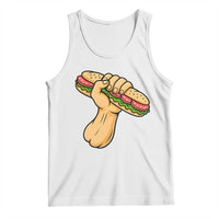 Sandwich Power Fist Tank Top Sarcastic Food Revolution Political Satire - Wonder Print Shop