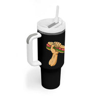 Sandwich Power Fist Tumbler With Handle Sarcastic Food Revolution Political Satire - Wonder Print Shop
