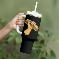 Sandwich Power Fist Tumbler With Handle Sarcastic Food Revolution Political Satire - Wonder Print Shop