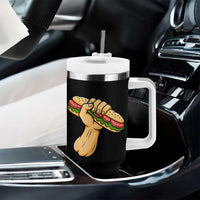 Sandwich Power Fist Tumbler With Handle Sarcastic Food Revolution Political Satire - Wonder Print Shop