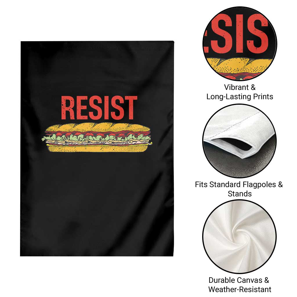 Resist Sandwich Garden Flag Sarcastic Food Revolution Political Satire - Wonder Print Shop