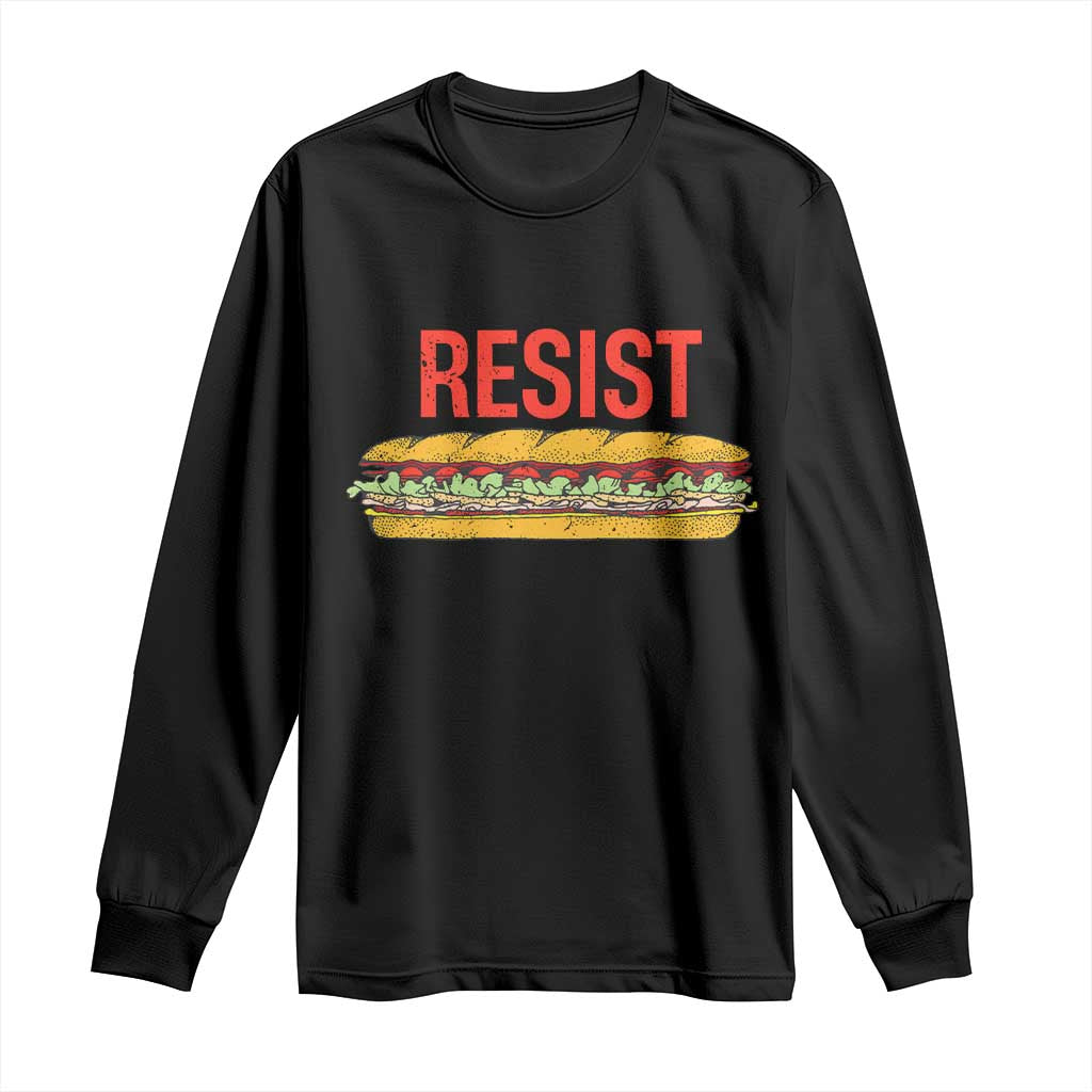 Sandwich Power Fist Long Sleeve Shirt Sarcastic Food Revolution Political Satire - Wonder Print Shop