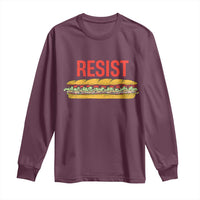 Sandwich Power Fist Long Sleeve Shirt Sarcastic Food Revolution Political Satire - Wonder Print Shop