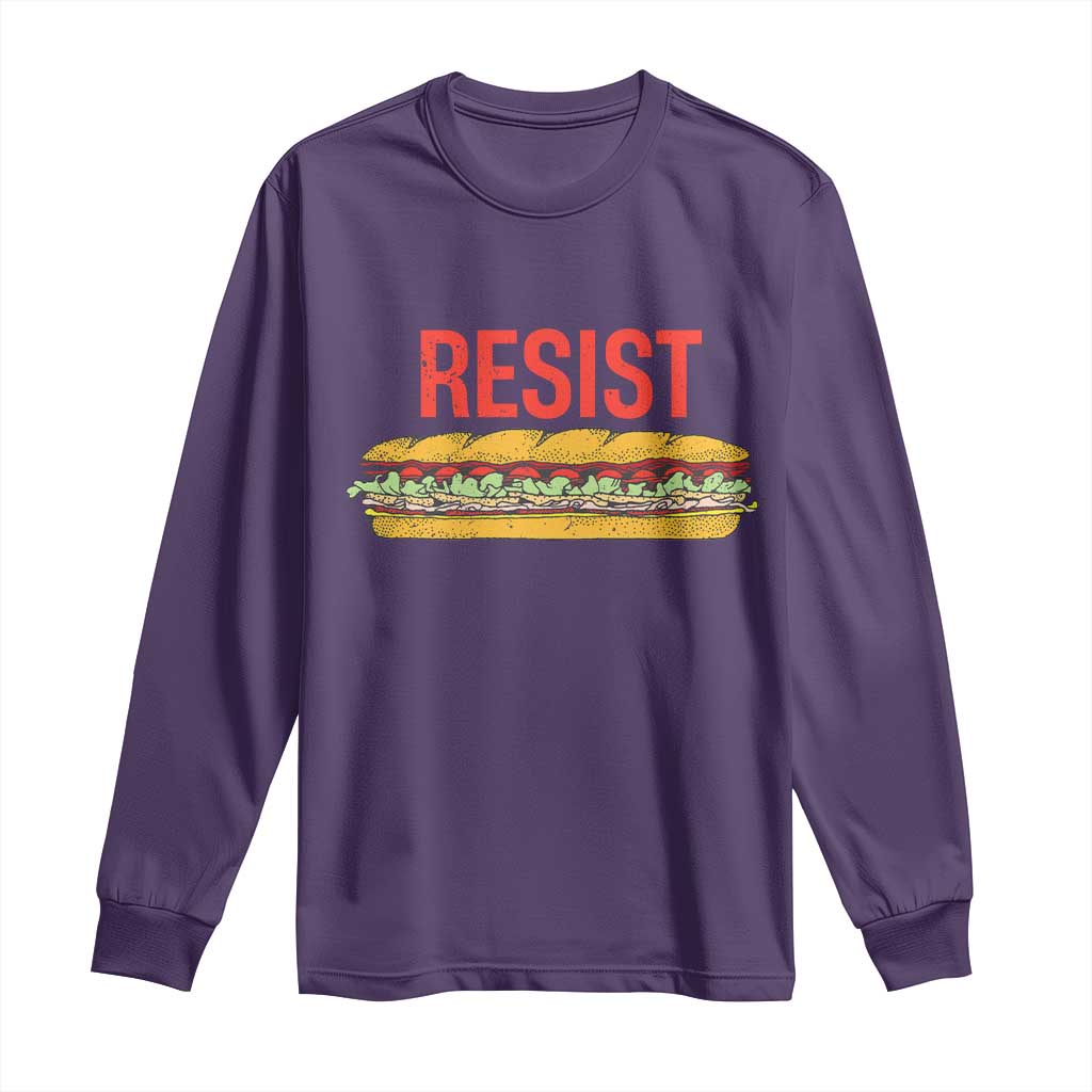 Sandwich Power Fist Long Sleeve Shirt Sarcastic Food Revolution Political Satire - Wonder Print Shop