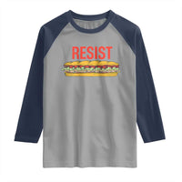 Resist Sandwich Raglan Shirt Sarcastic Food Revolution Political Satire - Wonder Print Shop
