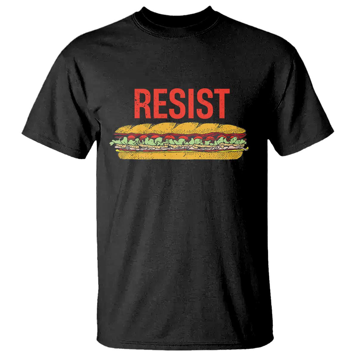 Sandwich Power Fist T Shirt Sarcastic Food Revolution Political Satire - Wonder Print Shop