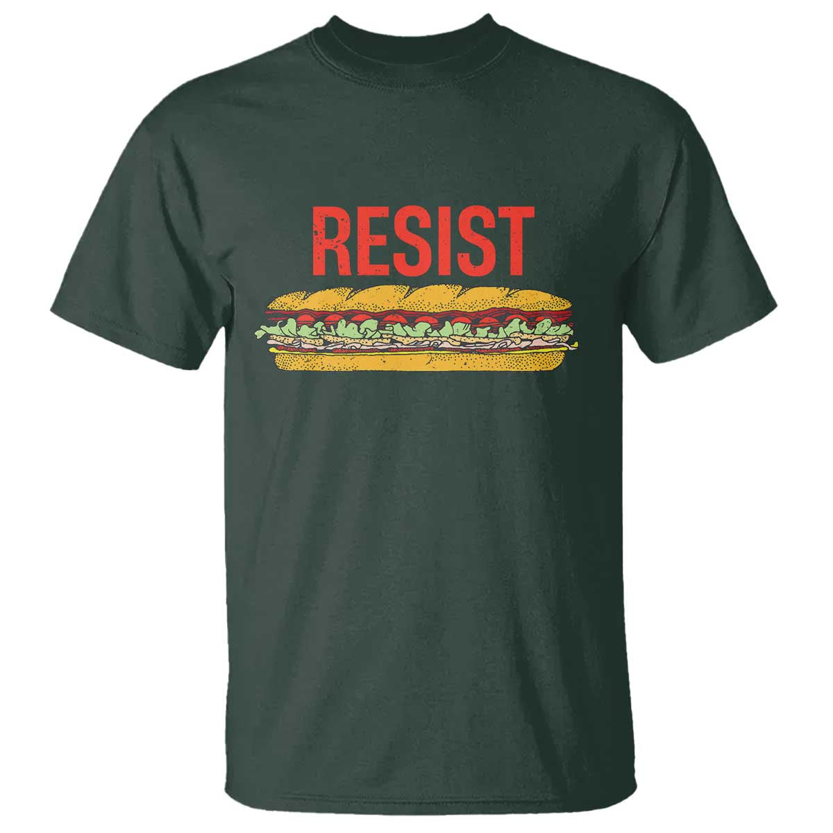 Sandwich Power Fist T Shirt Sarcastic Food Revolution Political Satire - Wonder Print Shop