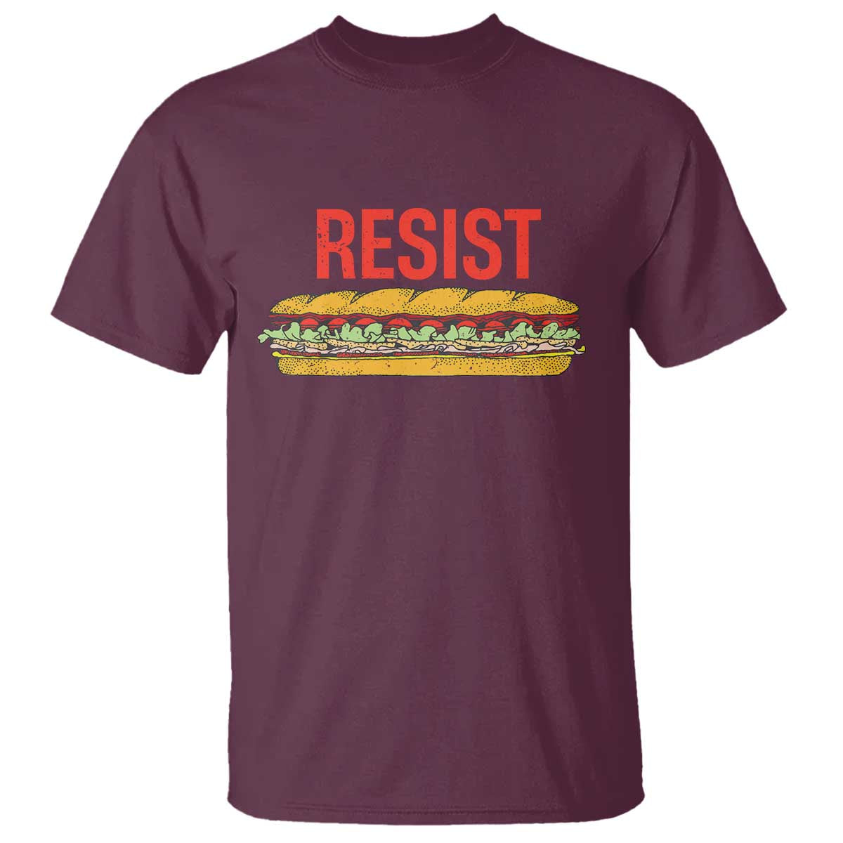 Sandwich Power Fist T Shirt Sarcastic Food Revolution Political Satire - Wonder Print Shop