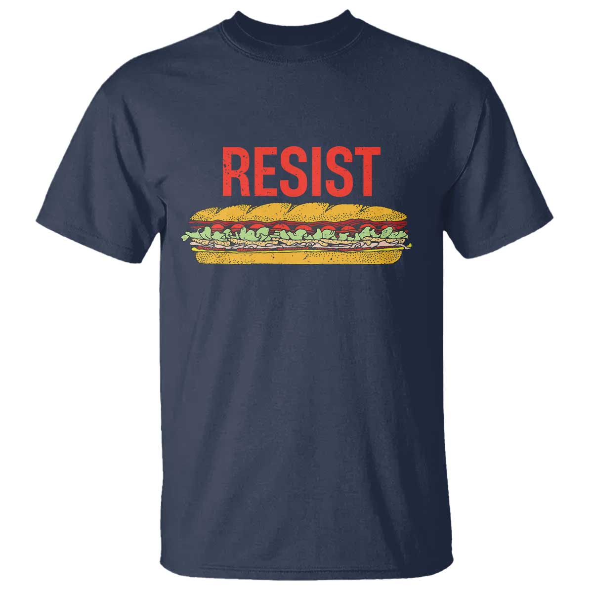 Sandwich Power Fist T Shirt Sarcastic Food Revolution Political Satire - Wonder Print Shop