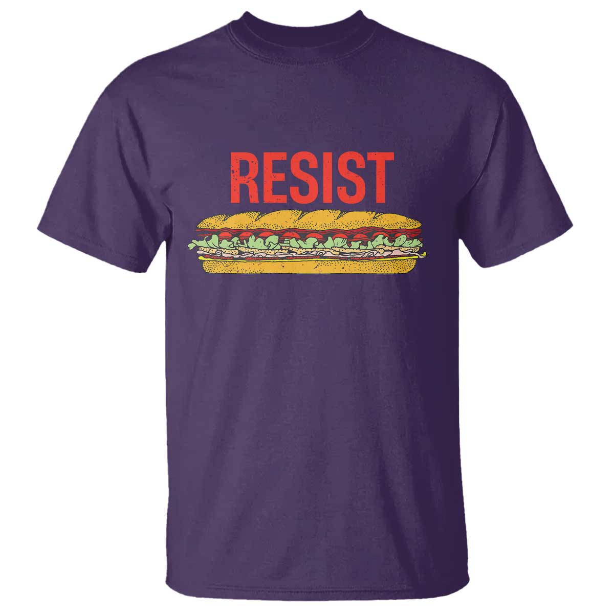 Sandwich Power Fist T Shirt Sarcastic Food Revolution Political Satire - Wonder Print Shop