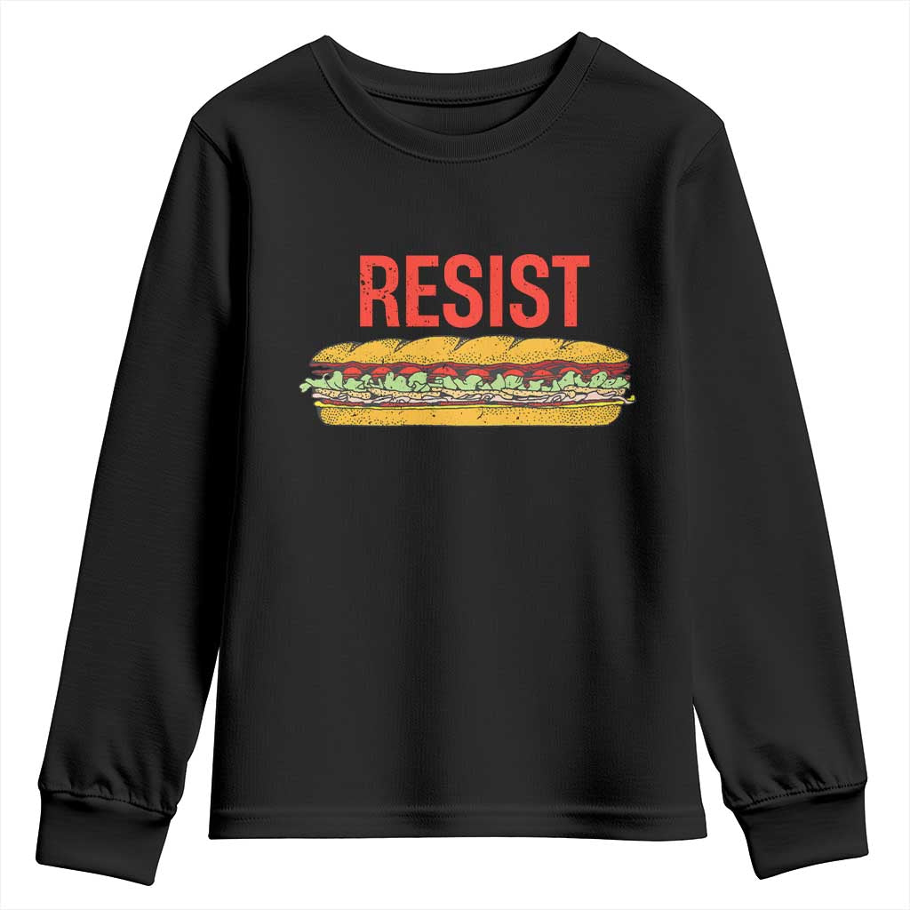 Sandwich Power Fist Youth Sweatshirt Sarcastic Food Revolution Political Satire - Wonder Print Shop