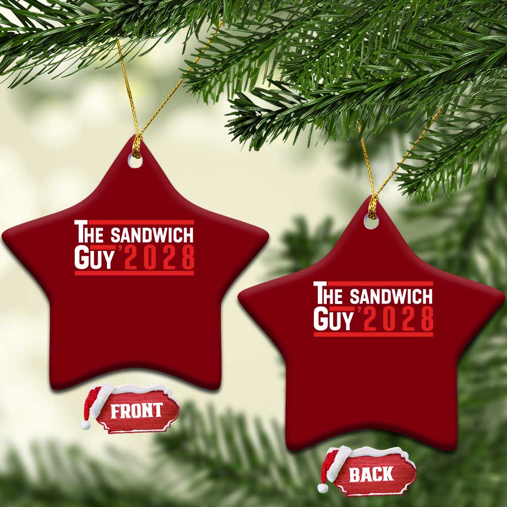 The Sandwich Guy 2028 Ceramic Ornament Political Parody - Wonder Print Shop