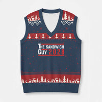 The Sandwich Guy 2028 V-Neck Knit Sweater Vest Political Parody - Wonder Print Shop