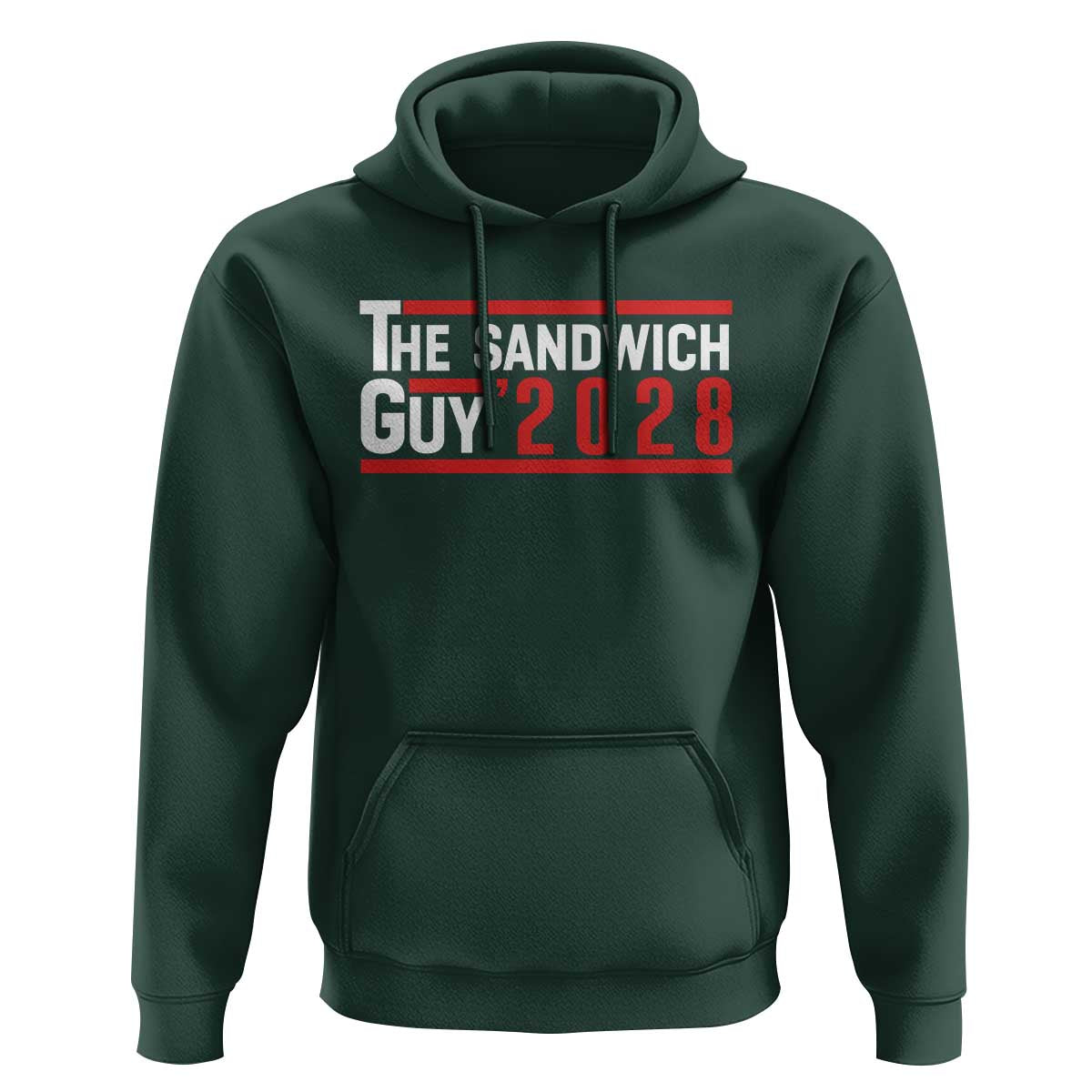 The Sandwich Guy for President 2028 Hoodie Funny Patriotic Campaign Parody - Wonder Print Shop