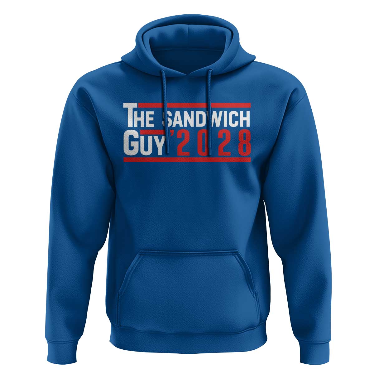 The Sandwich Guy for President 2028 Hoodie Funny Patriotic Campaign Parody - Wonder Print Shop