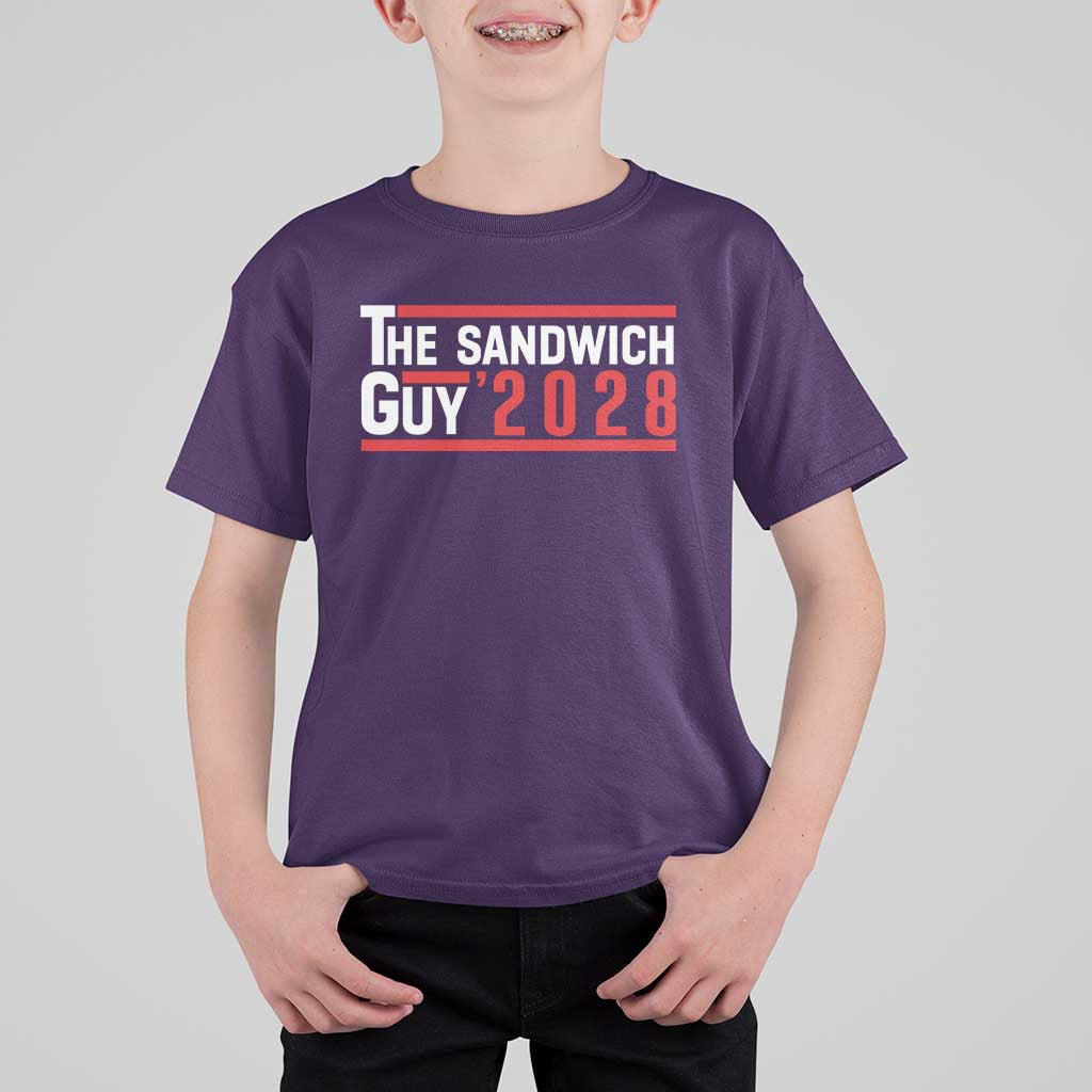 The Sandwich Guy for President 2028 T Shirt For Kid Funny Patriotic Campaign Parody - Wonder Print Shop