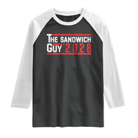 The Sandwich Guy 2028 Raglan Shirt Political Parody - Wonder Print Shop