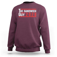 The Sandwich Guy for President 2028 Sweatshirt Funny Patriotic Campaign Parody - Wonder Print Shop