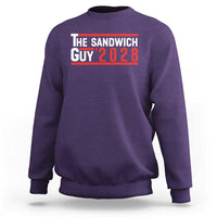 The Sandwich Guy for President 2028 Sweatshirt Funny Patriotic Campaign Parody - Wonder Print Shop