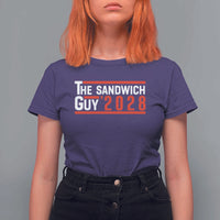 The Sandwich Guy for President 2028 T Shirt For Women Funny Patriotic Campaign Parody - Wonder Print Shop