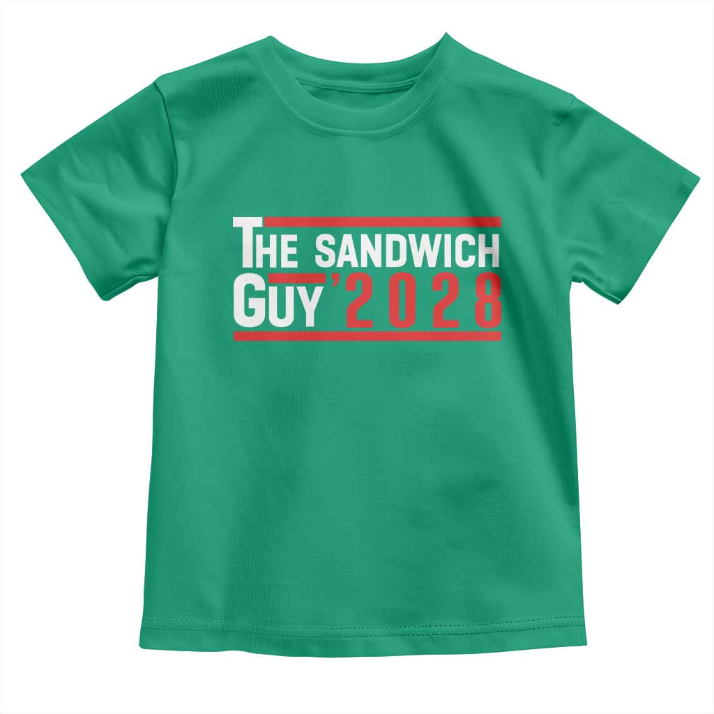 The Sandwich Guy for President 2028 Toddler T Shirt Funny Patriotic Campaign Parody - Wonder Print Shop
