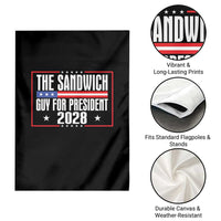 The Sandwich Guy for President 2028 Garden Flag Funny Patriotic Campaign Parody - Wonder Print Shop