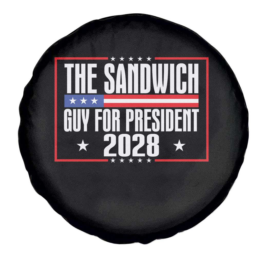 The Sandwich Guy for President 2028 Spare Tire Cover Funny Patriotic Campaign Parody - Wonder Print Shop