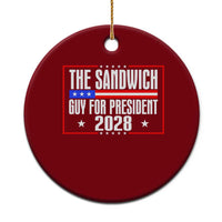The Sandwich Guy for President 2028 Ceramic Ornament Funny Patriotic Campaign Parody - Wonder Print Shop