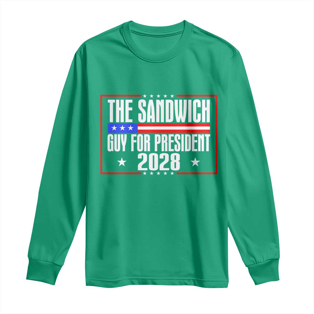 The Sandwich Guy 2028 Long Sleeve Shirt Political Parody - Wonder Print Shop