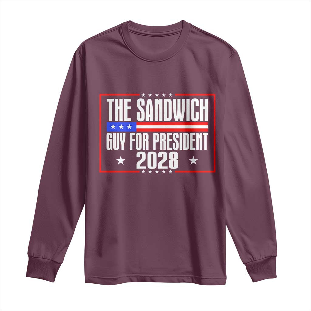 The Sandwich Guy 2028 Long Sleeve Shirt Political Parody - Wonder Print Shop