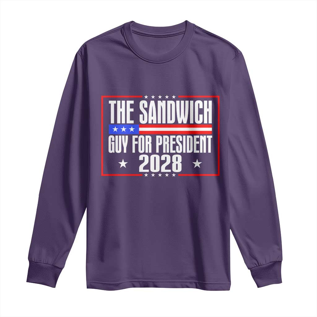 The Sandwich Guy 2028 Long Sleeve Shirt Political Parody - Wonder Print Shop