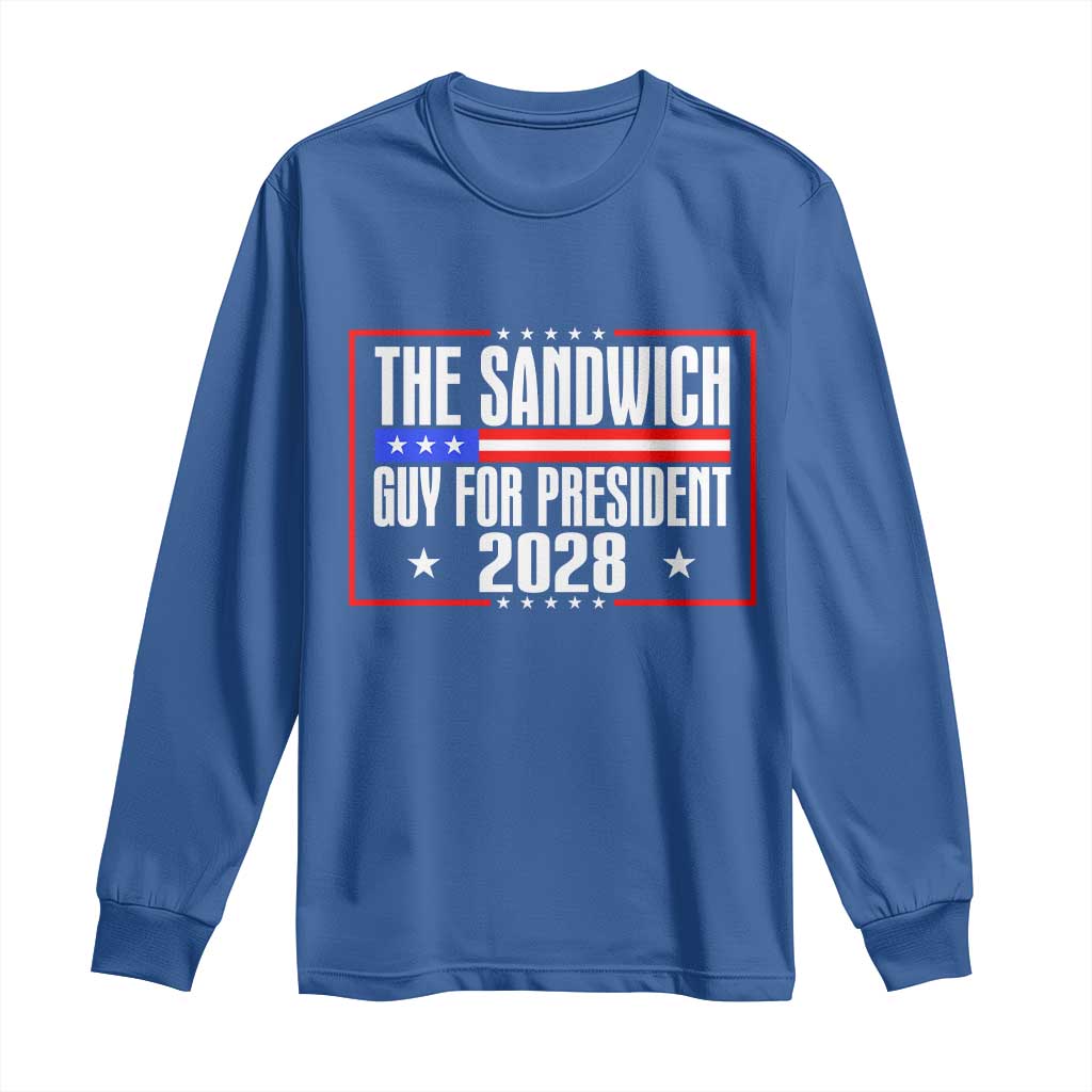 The Sandwich Guy 2028 Long Sleeve Shirt Political Parody - Wonder Print Shop