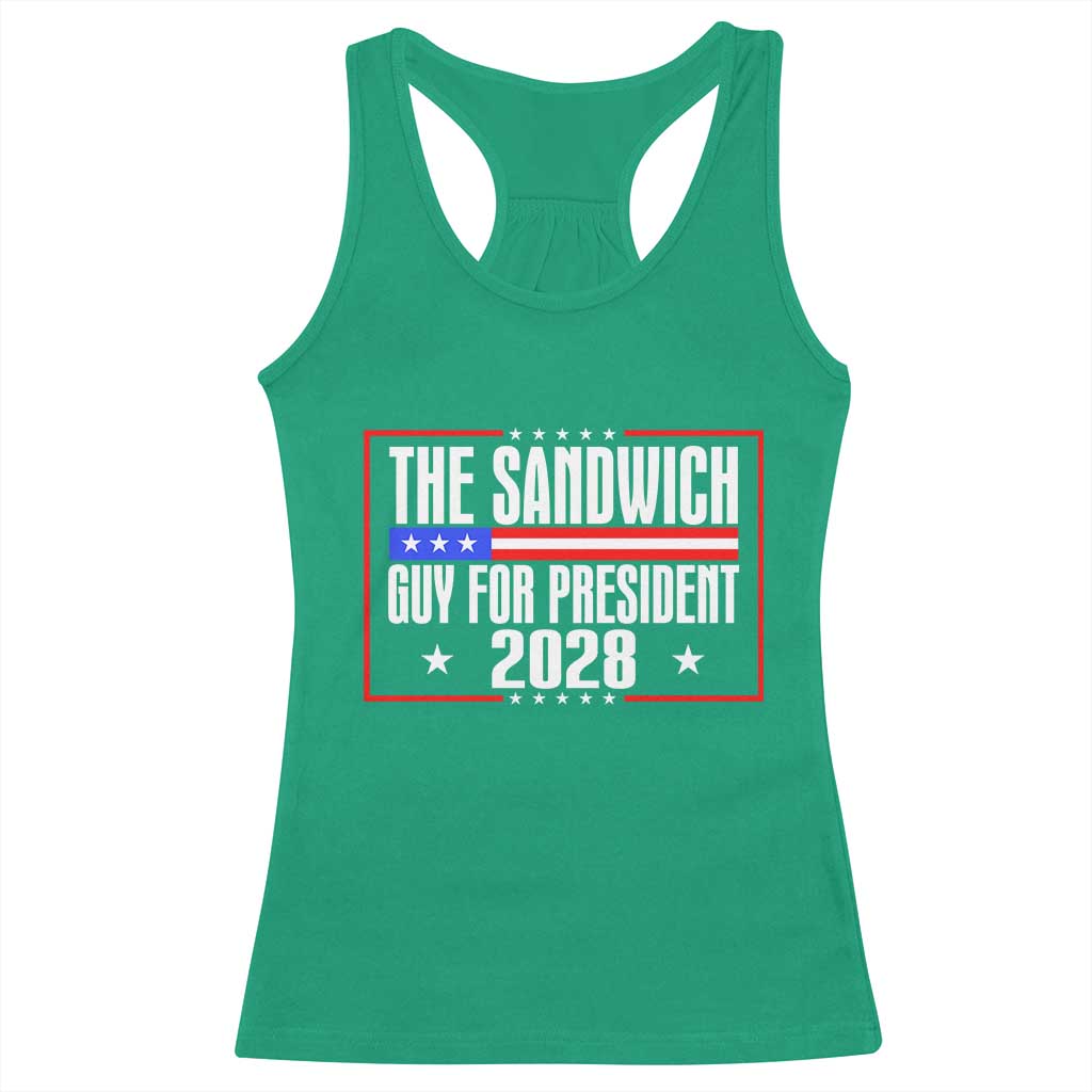 The Sandwich Guy 2028 Racerback Tank Top Political Parody - Wonder Print Shop