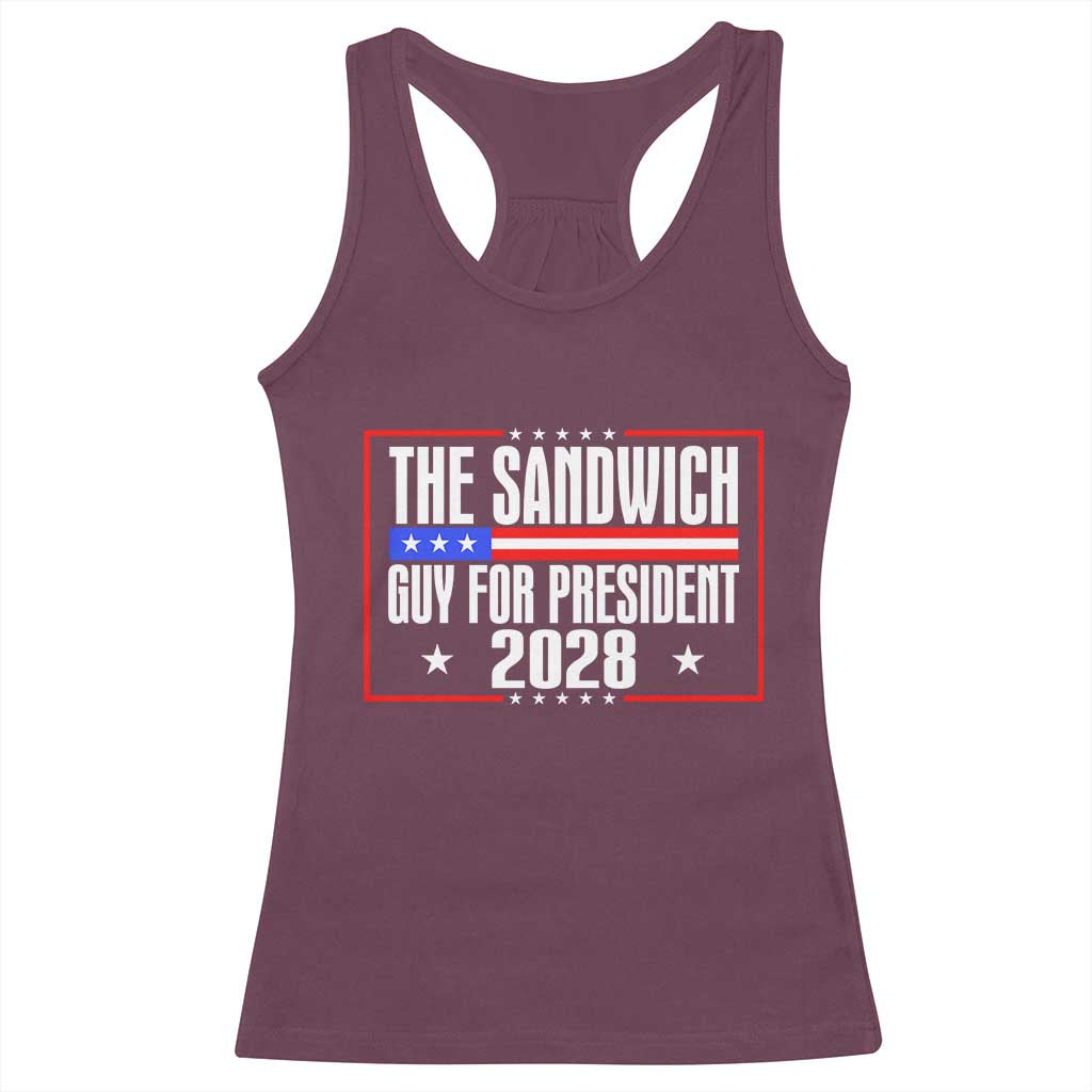 The Sandwich Guy 2028 Racerback Tank Top Political Parody - Wonder Print Shop