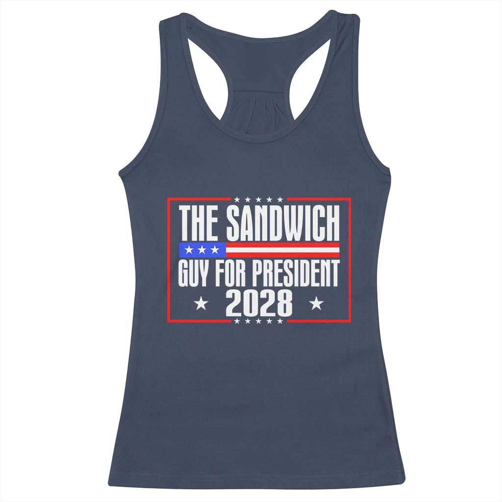 The Sandwich Guy 2028 Racerback Tank Top Political Parody - Wonder Print Shop