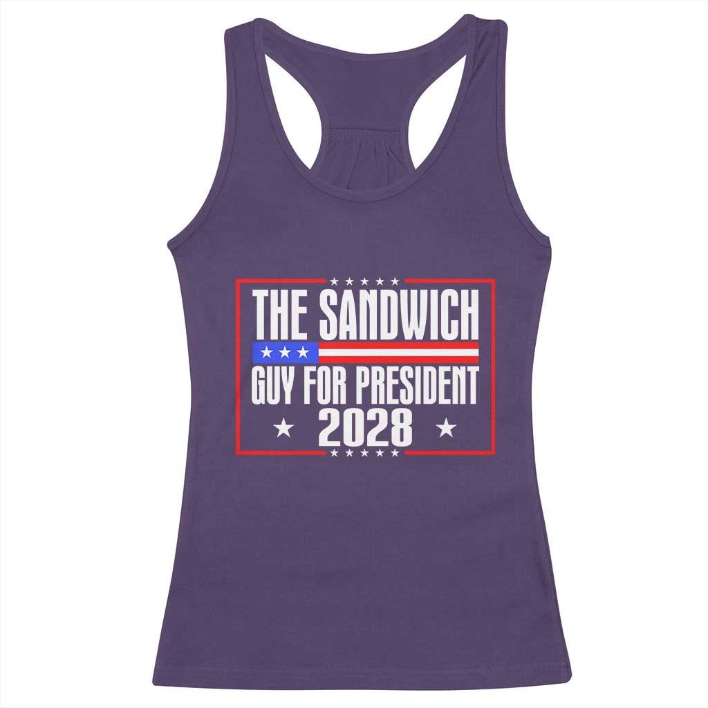 The Sandwich Guy 2028 Racerback Tank Top Political Parody - Wonder Print Shop